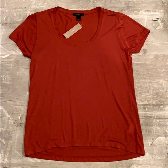 NWT J. Crew Scoopneck Tencel T-shirt - Picture 2 of 6
